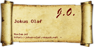Jokus Olaf névjegykártya